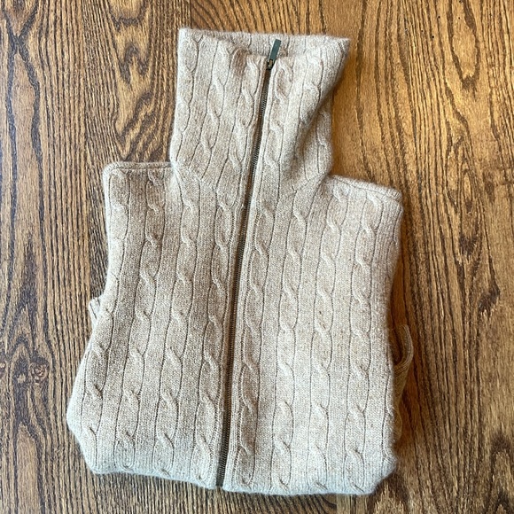 Ralph Lauren Cashmere Zip Sweater - Picture 2 of 6